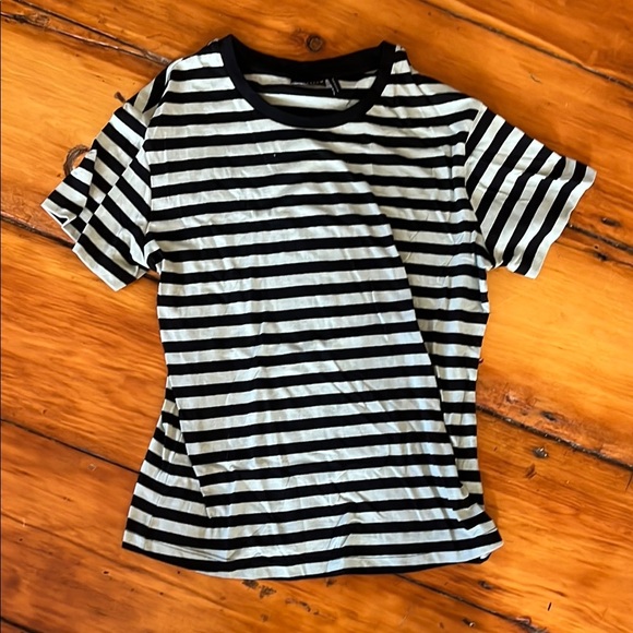 ASOS Tops - Striped Black and Gray T-Shirt